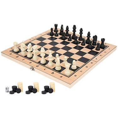 HJJ Conjunto de jogo de tabuleiro de xadrez de metal Deluxe Chess Retro  liga banhada a cobre com caixa de armazenamento dobrável de madeira  portátil, tabuleiro de xadrez, para crianças e adultos