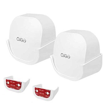 Imagem de HOLACA Suporte de parede sem parafuso para suporte de roteador Wi-Fi 6 de malha de banda dupla eero 6, sem necessidade de ferramentas, fácil de instalar, sem perfuração, suporte adesivo VHB forte