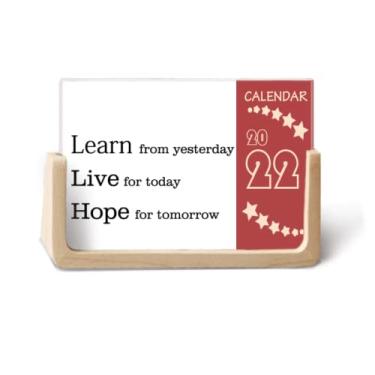 Imagem de Agenda de mesa Learn Live Hope com citação Art Deco Fashion 2022 12 meses