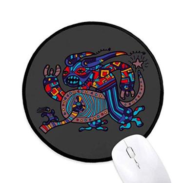 Imagem de DIYthinker Universo e Alien Monster Mouse Pad Desktop Office Tapete redondo para computador