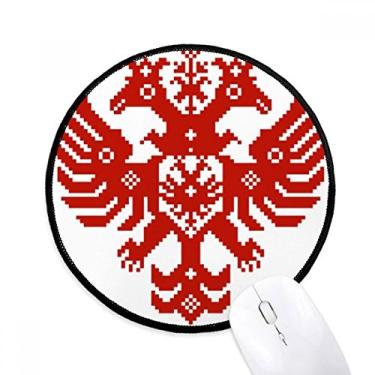 Imagem de DIYthinker Mouse pad Águia Emblema Nacional da Rússia Tapete redondo para computador