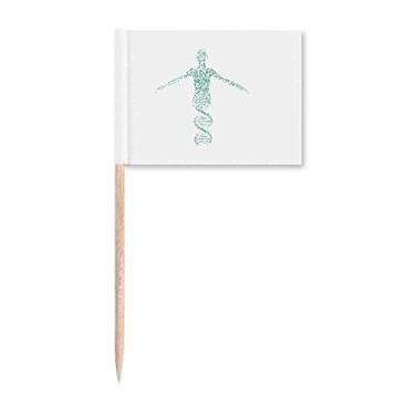 Imagem de Combinação molecular humana de hélice para palito de dente marcador para decoração de festa