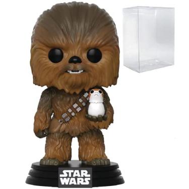 Imagem de Star Wars: O ltimo Jedi Boneco Funko do Chewbacca com Porg (inclui capa protetora de caixa pop)