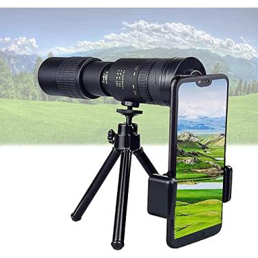 Imagem de Telescópio - 4K 10-300X40mm, telescópio monocular com zoom super telefoto, prisma HD BAK4 ajustável à prova d'água de alta potência com baixo, com suporte para smartphone e tripé