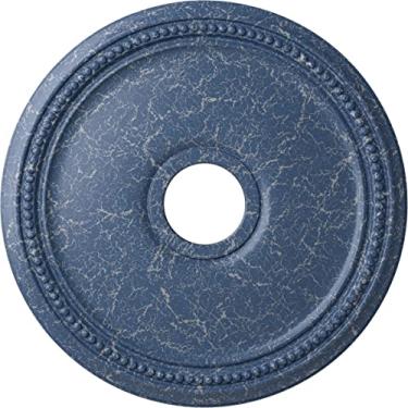 Imagem de Medalhão de teto Ekena Millwork Diane, 18"OD x 3 5/8"ID x 1 1/8"P (Fits Canopies up to 5 3/8"), Hand-Painted Americana Crackle