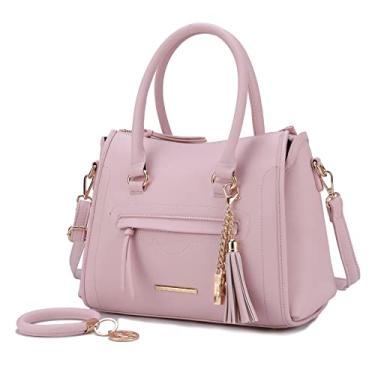Imagem de MKF Bolsas de ombro para mulheres – Bolsa de bolso de couro PU, bolsa de pasta – Alça transversal, alça superior, Valeria Blush