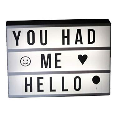 Imagem de Letreiro Quadro Led Light Box Cinema A4 Com 96 Letras Numero