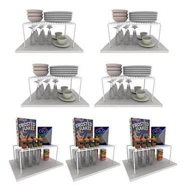 Imagem de Kit Organizador Aramado Armário Cozinha 4 Grandes 3 Médios