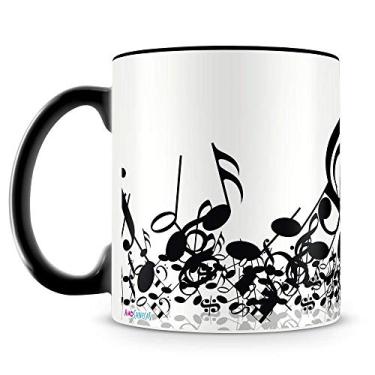 Imagem de Caneca Notas Musicais (Preta)
