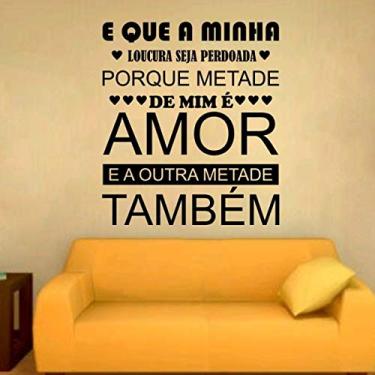 Imagem de Adesivo de parede frase Metade de mim tamanho 50cmx60cm