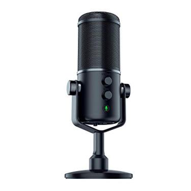 Imagem de Razer Seiren Elite USB Streaming Microfone: Filtro passa-alto nível profissional - Suporte de choque embutido - Padrão de captação supercardiod - Alumínio anodizado - Preto clássico