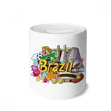 Imagem de DIYthinker Porta-moedas de cerâmica Oscar Niemeyer Brasil Graffiti porta-moedas presente