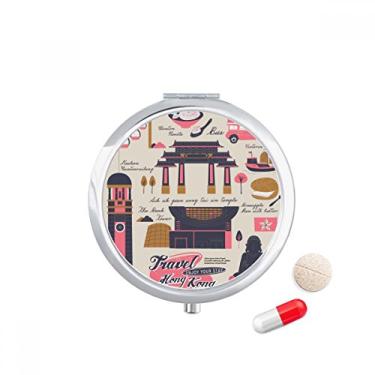 Imagem de Caixa de comprimidos famosa da China para viagem de Hong Kong, caixa de armazenamento de medicamentos, dispensador de contêiner