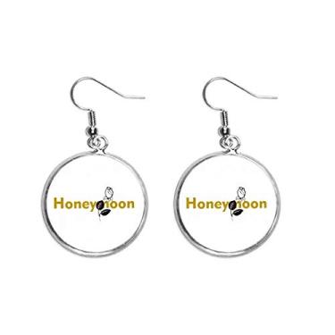 Imagem de Brinco de prata com flor e lua de mel para mulheres