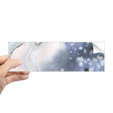 Imagem de DIYthinker Tinta abstrata aquarela sombreada retangular para-choque adesivo notebook janela decalque