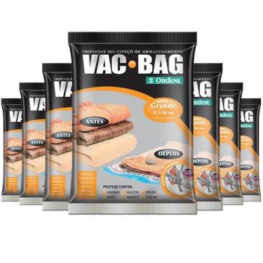 Imagem de Kit 7 Saco Vácuo Vac Bag Ordene Grande Protetor Roupas Mala