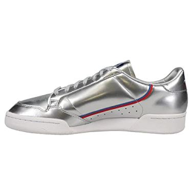 Imagem de adidas Originals Continental 80 Tênis masculino, Prata Met./Prata Met./Branco cristal, 11.5