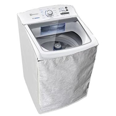 Imagem de Capa Para Maquina de Lavar Electrolux Led 13 kg 14 kg Ziper Branca