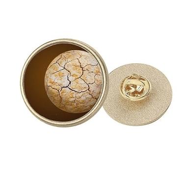 Imagem de Dry Planet Stars Dark Night Sky Round Metal Dourado Broche Clip, Medium, não aplicar