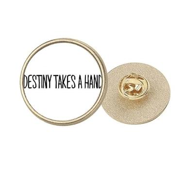 Imagem de Destiny Takes A Hand Art Deco Fashion Round Metal Dourado Broche Clip, Medium, não aplicar