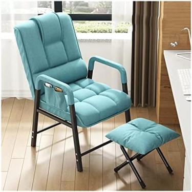 Imagem de Poltrona Para Sala De Estar Com Encosto Ajustável Cadeira Moderna Com Apoio Para Os Pés Otomano Cadeira Reclinável Confortável De Veludo Falso Com Apoio Para Os Pés Para Sala De Estar, Sala De Lei