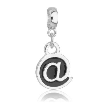 Imagem de Pingente Berloque Arroba Internet Pandora Banhado a Prata 925 - Premium