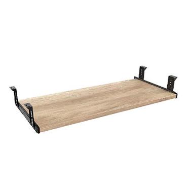 Imagem de FRMSAET Acessórios de mobiliário Produto de escritório Ternos de mesa Hardware 20/24/76.2 cm Bandeja de gaveta de teclado suporte de madeira sob a mesa plataforma de altura ajustável. (76,2 cm