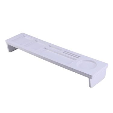 Imagem de TEHAUX Organizador De Teclado De Computador Rack De Material De Escritório Prateleira De Teclado Suporte De Armazenamento De Material De Escritório A54 Suporte De Teclado Branco De
