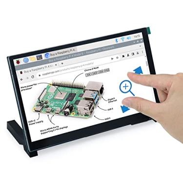Imagem de Freenove Monitor touchscreen de 7 polegadas para Raspberry Pi 5 4 B 3 B+ A+, tela IPS de 800x480 pixels, tela capacitiva de toque de 5 pontos, porta de exibição sem driver