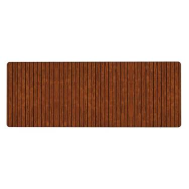 Imagem de Teclado de borracha extra grande com padrão de madeira marrom, 30 x 80 cm, teclado multifuncional superespesso para proporcionar uma sensação confortável