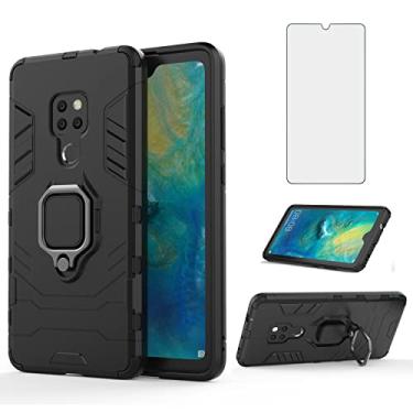 Imagem de Capa de telefone para Huawei Mate 20 com protetor de tela de vidro temperado e suporte de anel magnético suporte suporte fino acessórios de celular rígido Huwai Hwauei Havaí Mate20 P20 meninos