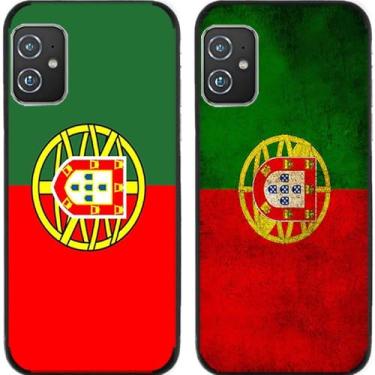 Imagem de 2 peças retrô bandeira de Portugal TPU gel silicone capa de telefone traseira para Asus Zenfone 8/9/10 (Asus Zenfone 8)