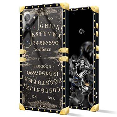 Imagem de DAIZAG Compatível com capa para Samsung Galaxy S23 Ultra, placa B Witchy Ouija para Samsung Galaxy S23 Ultra, capa quadrada luxuosa elegante feminina decoração de metal canto clássico retrô macio TPU capa