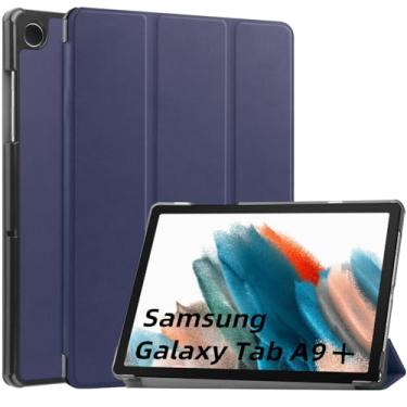 Imagem de Kepuch Custer Capas para Samsung Galaxy Tab A9+ A9 Plus 11" SM-X210 SM-X216 SM-X218,Couro-PU Bolsas Estojos - Azul