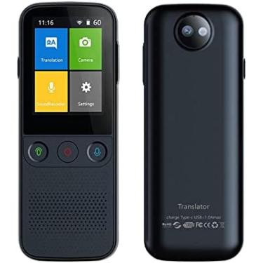 Imagem de Dispositivo tradutor instantâneo com voz - Dispositivo inteligente para tradutores de línguas estrangeiras Tradução de voz/foto/gravação Tela sensível ao toque Suporte para tradutor on-line