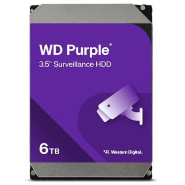 Imagem de Western Digital Disco rígido interno de vigilância WD Purple de 6 TB - SATA 6 Gb/s, cache de 256 MB, 3,5" - WD64PURZ