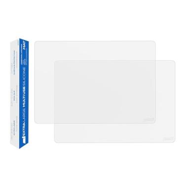 Imagem de GASARÉ, Grande, Espessos, Tapetes de Silicone, Balcão de Cozinha, Resistentes ao Calor, Protetores de Bancada, Antiderrapantes, Fáceis de Limpar, 63 x 43 cm x 1,4 mm, Conjunto de 2, (Semitransparente)