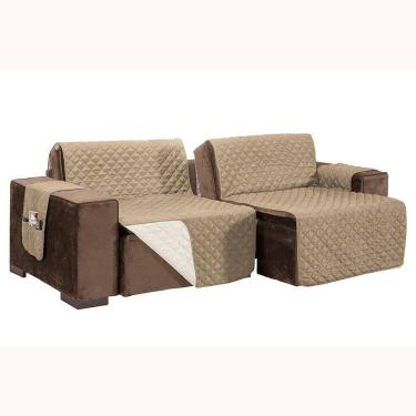 Imagem de Protetor De Sofá Assento 2,40m Retrátil 100% Poliéster Cor:palhacáqui