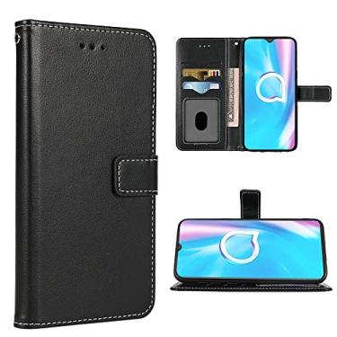 Imagem de FDCWTSH Compatível com Alcatel 1SE 2020 capa carteira Alcatel 1SP 2020 alça de pulso e suporte de cartão flip de couro com suporte acessórios de celular capa de telefone para 5030D 5030F mulheres