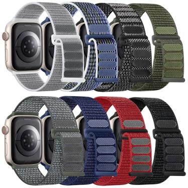 Imagem de Lenrao Pulseira feminina de nylon compatível com Apple Watch Series SE 10/9/8/7/6/5/4/16 Ultra de 38 mm, 41 mm, 42 mm e 44 mm, 40 mm