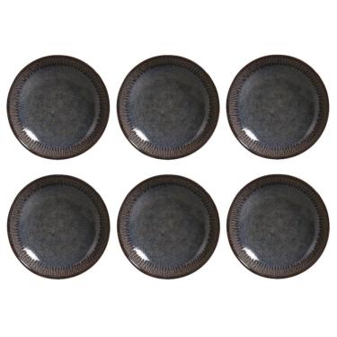 Imagem de Conjunto de Pratos Fundos 06 Peças Linhas Titanium Porto Brasil