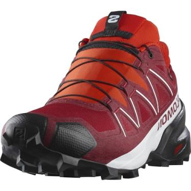 Imagem de Salomon Tênis de Caminhada Masculino Speedcross Gore-tex, Dália vermelha/branco/preto, 10.5