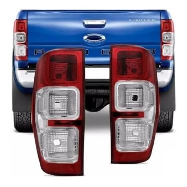 Imagem de Par Lanterna Traseira Ranger 2013 2014 2015 2016 2017 2018 2019 2020 2021 2022 Cor:Bicolor