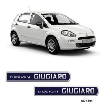 Imagem de Adesivo Par De Emblemas Fiat Punto Design Giugiaro Resinado - Resitank