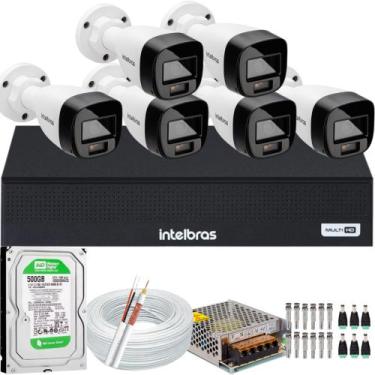 Imagem de Kit 6 Cameras Segurança Intelbras VHD 3220b+ Microfone Audio Full Colo
