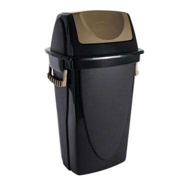 Imagem de Lixeira Piso Basculante Ecoblack 58 Lts - Plasutil