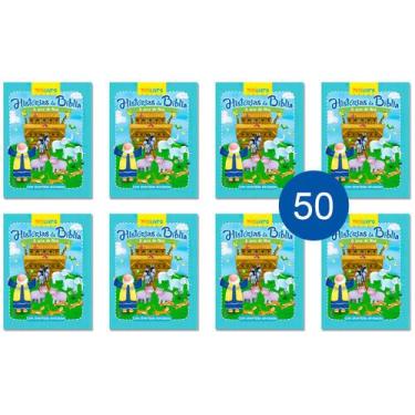 Imagem de Kit 50 Livrinhos Arca de Noé Lembrancinha de Festa Sacolinha Aniversár