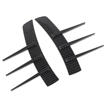 Imagem de 1 par de Pára-choque Lateral Ventilação de Ar Guarnição Universal Paralama do Carro Aberturas Laterais Adesivos Aletas Macias Spoiler Kit para 1 Série E90 E91 (estilo de fibra de