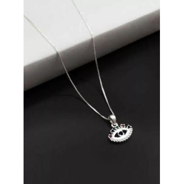 Imagem de Cordão Feminino Olho Pedras Coloridas - 100% Prata 950 - ToJoia18k