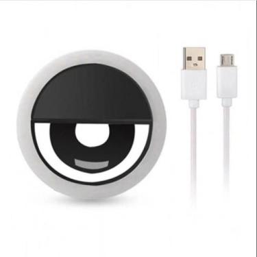 Imagem de Mini Ring Light Selfie Celular Led Portátil Preto - Mare Vendas